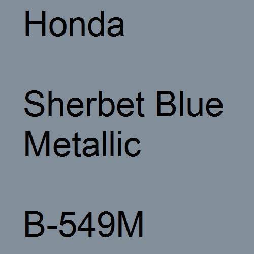 Honda, Sherbet Blue Metallic, B-549M.